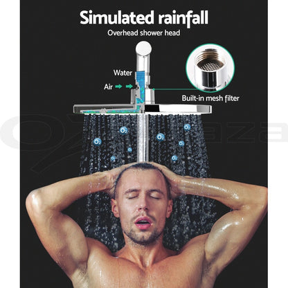 Cefito  9'' Rain Shower Head Mixer Round Handheld High Pressure Wall Chrome