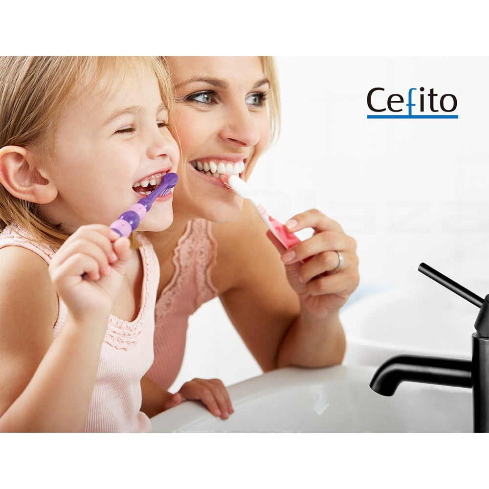 Cefito Bathroom Taps Basin Mixer Tap Laundry Faucet Sink Swivel Black