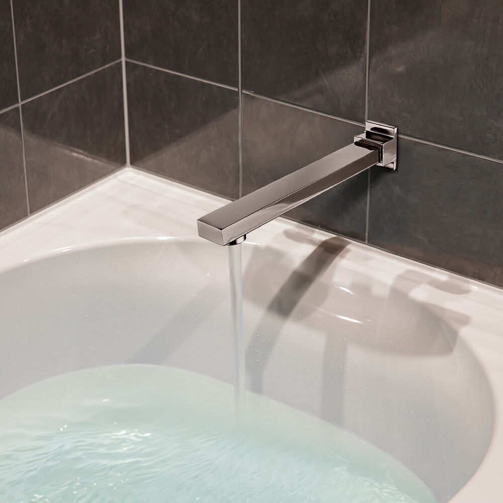 Simpuls Square Bath Spout Brass Basin Water Bathtub Shower Mixer Taps Chrome