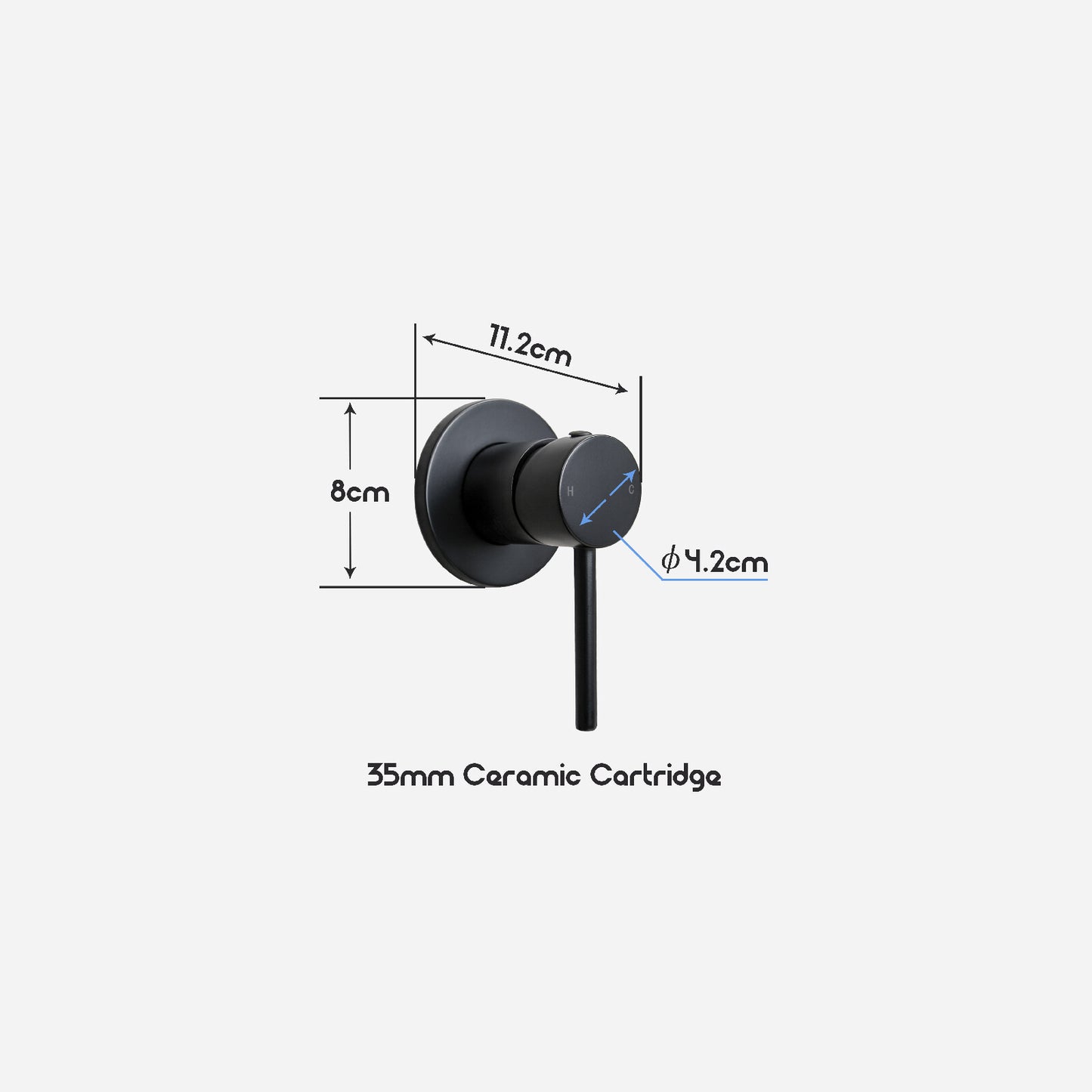 Decaura Rain Shower Head Set 9" Round 2 in 1 Gooseneck Tapware Mixer Taps Black