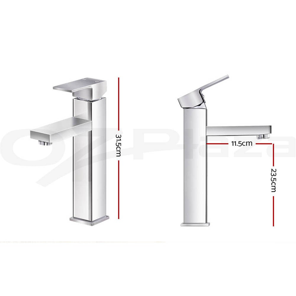 Cefito Bathroom Basin Mixer Tap Laundry Faucet Sink Swivel Silver