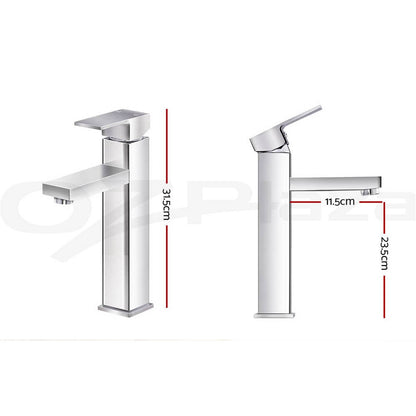 Cefito Bathroom Basin Mixer Tap Laundry Faucet Sink Swivel Silver