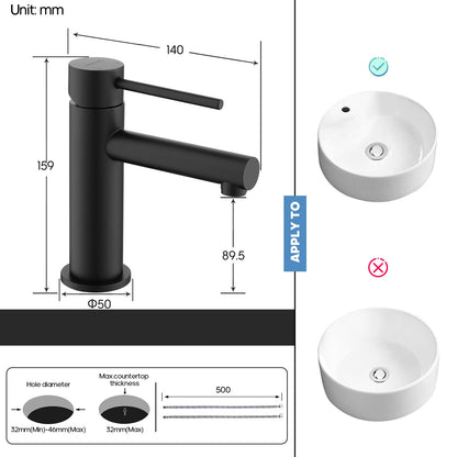 Decaura Bath Basin Mixer Tap Vanity Faucet Single Handle Tapware with Pop Waste
