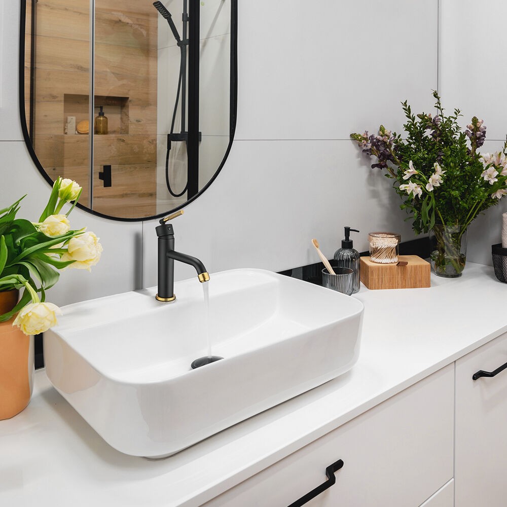 Simpuls Bathroom Basin Mixer Tap SS304 Bath Tub Vanity Spout Faucet Black