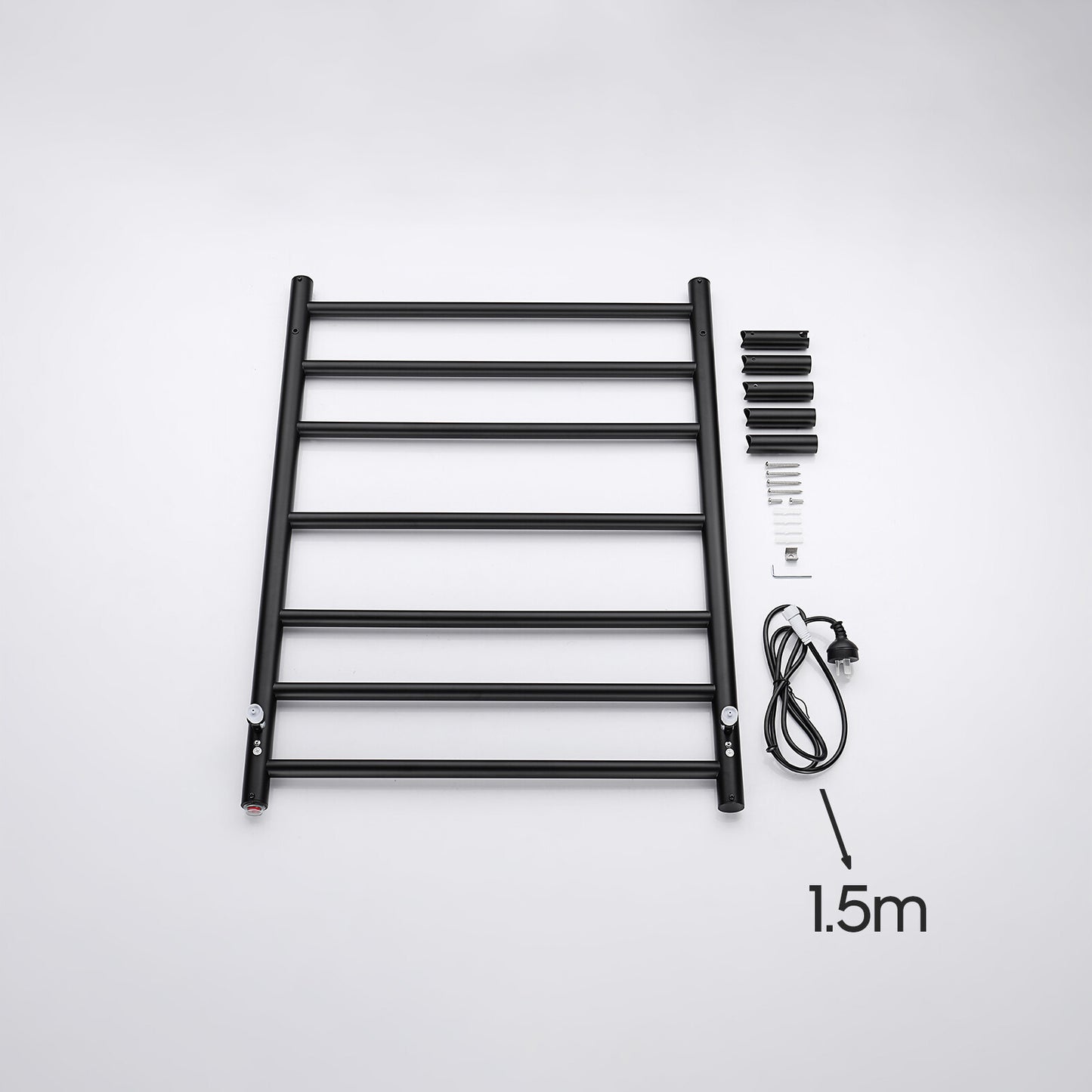 Decaura Wall Mounted Heated Towel Rail 7 Bars 304 Stainless Steel Round/Square