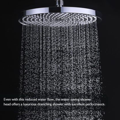 Decaura Rain Shower Head Gooseneck Shower Arm Chrome/Black Round/Square