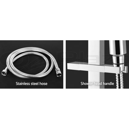 Cefito 10'' Rain Shower Head Set Square Handheld High Pressure Wall Chrome