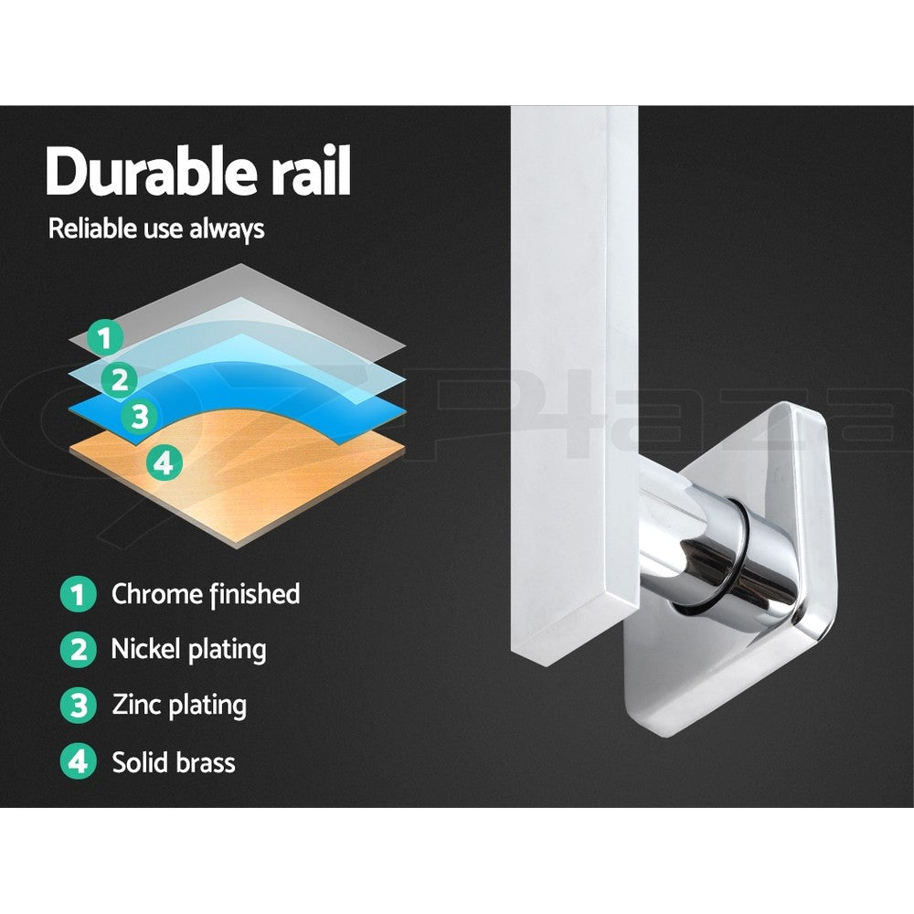 Cefito 8'' Rain Shower Head Set Square High Pressure Wall Arm Chrome