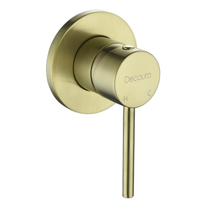 Decaura Bath Water Spout with Mixer Wall mount Brushed Gold Bathroom Brass Basin