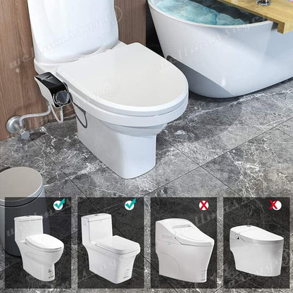 Hygiene Toilet Bidet Water Wash Clean Unisex Seat Attachment Sprayer Dual Nozzle