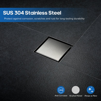 Decaura Shower Grate Drain Floor Waste Stainless Steel Tile Insert/Strip