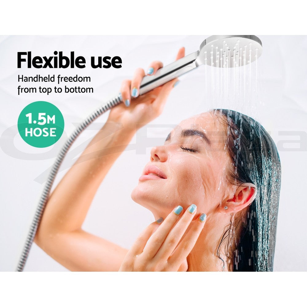 Cefito 9'' Rain Shower Head Set Round Handheld High Pressure Wall Chrome