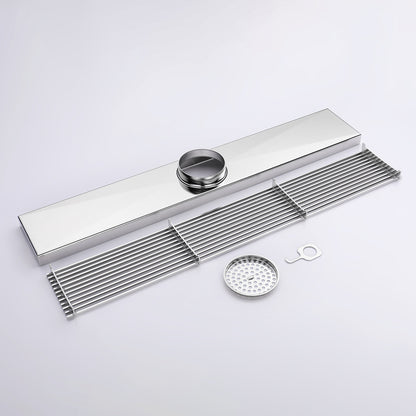 Decaura Shower Grate Drain Floor Waste Stainless Steel Tile Insert/Strip