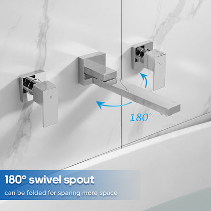 Decaura Bath Spout Wall Water Spout Basin Shower Mixer Taps Tapware Set Bathroom