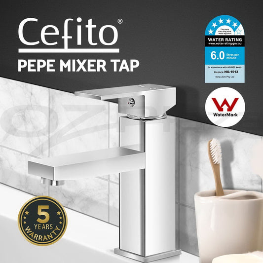 Cefito Bathroom Basin Mixer Tap Sink Faucet Swivel Silver