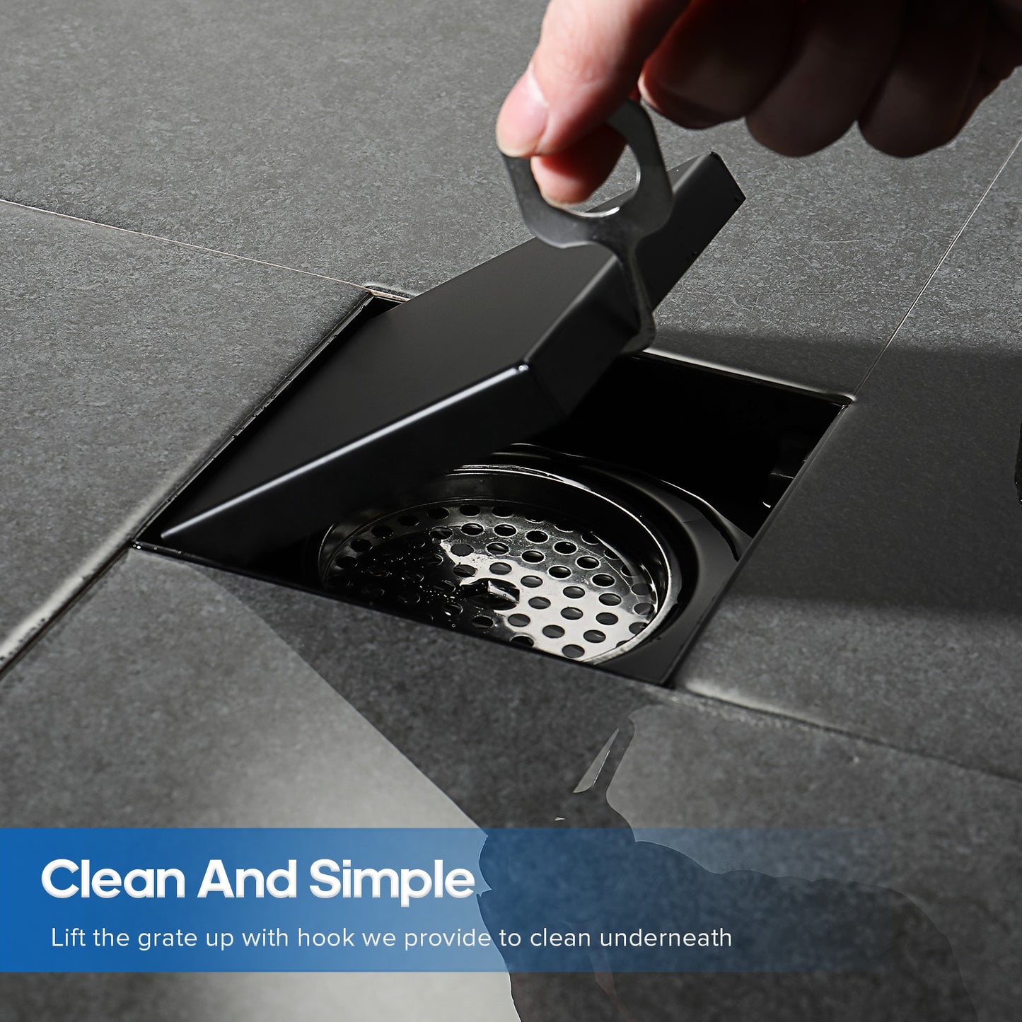 Decaura Shower Grate Drain Floor Waste Stainless Steel Tile Insert/Strip