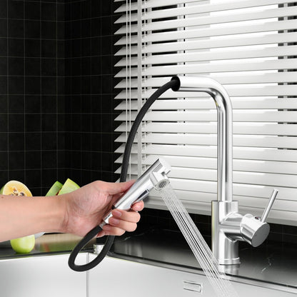 Cefito Kitchen Mixer Tap Pull Out Rectangle 2 Mode Sink Basin Faucet WELS Chrome