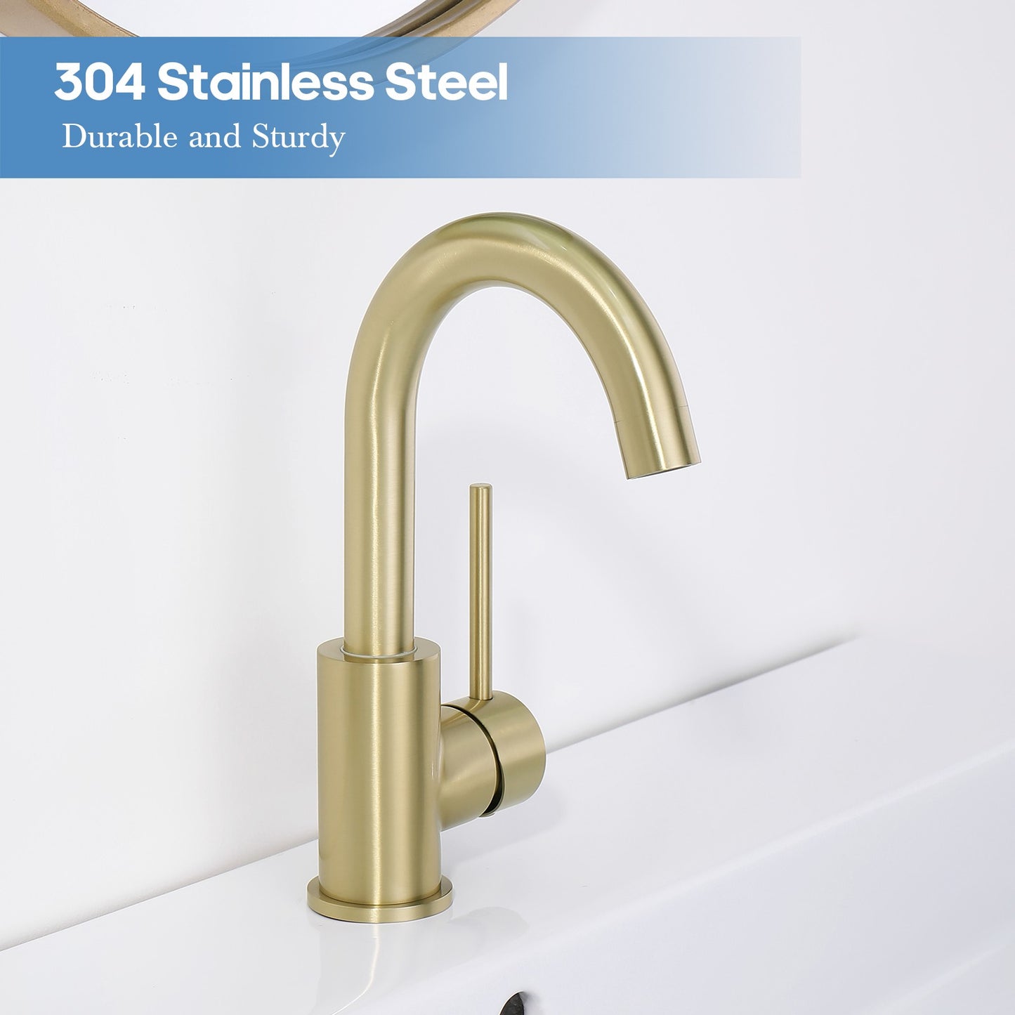 Decaura Bathroom Basin Vanity Mixer Tap Brushed Nickel/Chrome/Black/Brushed Gold