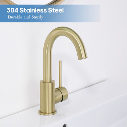 Decaura Bathroom Basin Vanity Mixer Tap Brushed Nickel/Chrome/Black/Brushed Gold