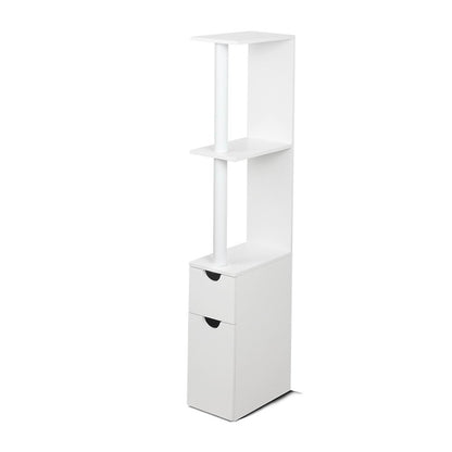 Artiss Bathroom Cabinet Storage Shelf Toilet Cupboard Laundry 118cm White