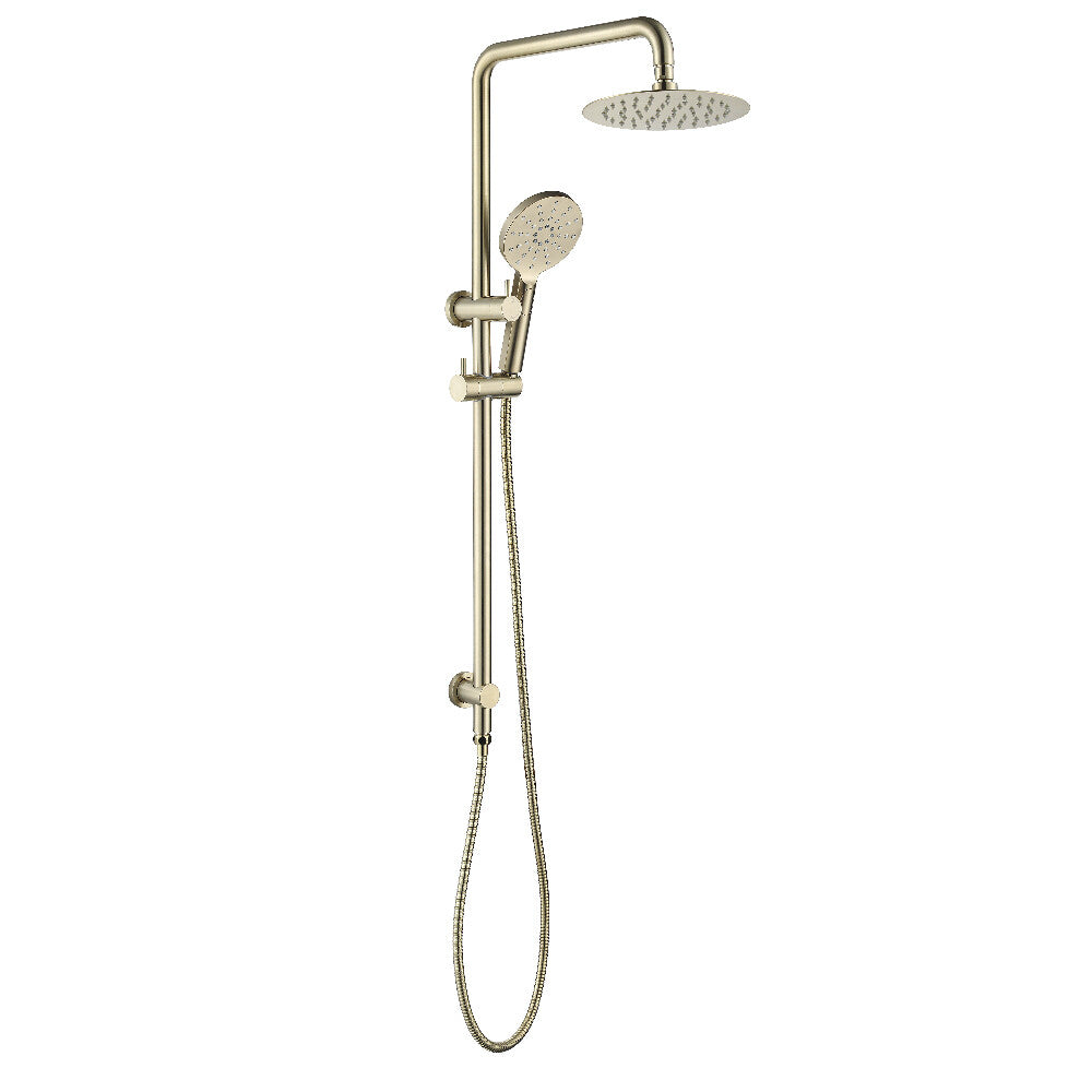 Decaura Shower Head Set Gooseneck Arm Brushed Gold/Black/Chrome/Gunmetal WELS