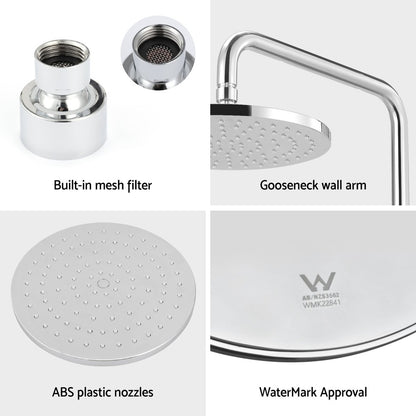 Cefito 9'' Rain Shower Head Overhead High-pressure Swivel Chrome