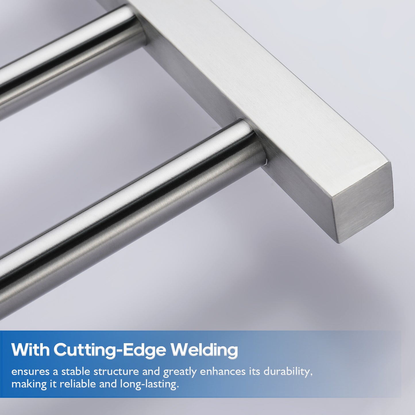 Decaura Freestanding Heated Towel Rail Racks 304 Stainless Steel 6 Rungs Brushed