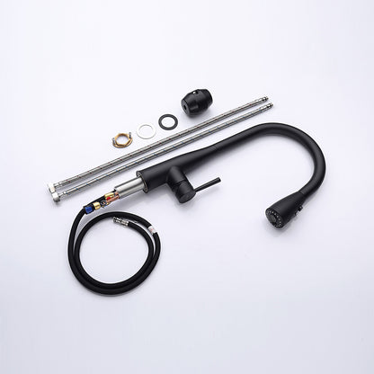 Decaura Kitchen Mixer Tap Pull Out 3-Mode Sprayer Swivel Black Sink Faucet