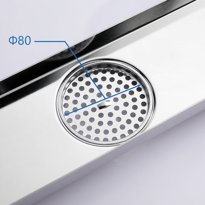 Decaura Shower Drain Grate Strip Linear Floor Waste 600mm Brushed Nickel