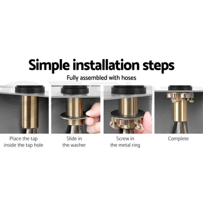 Cefito Kitchen Mixer Tap Pull Out 2 Mode Sink Faucet Basin Laundry Black