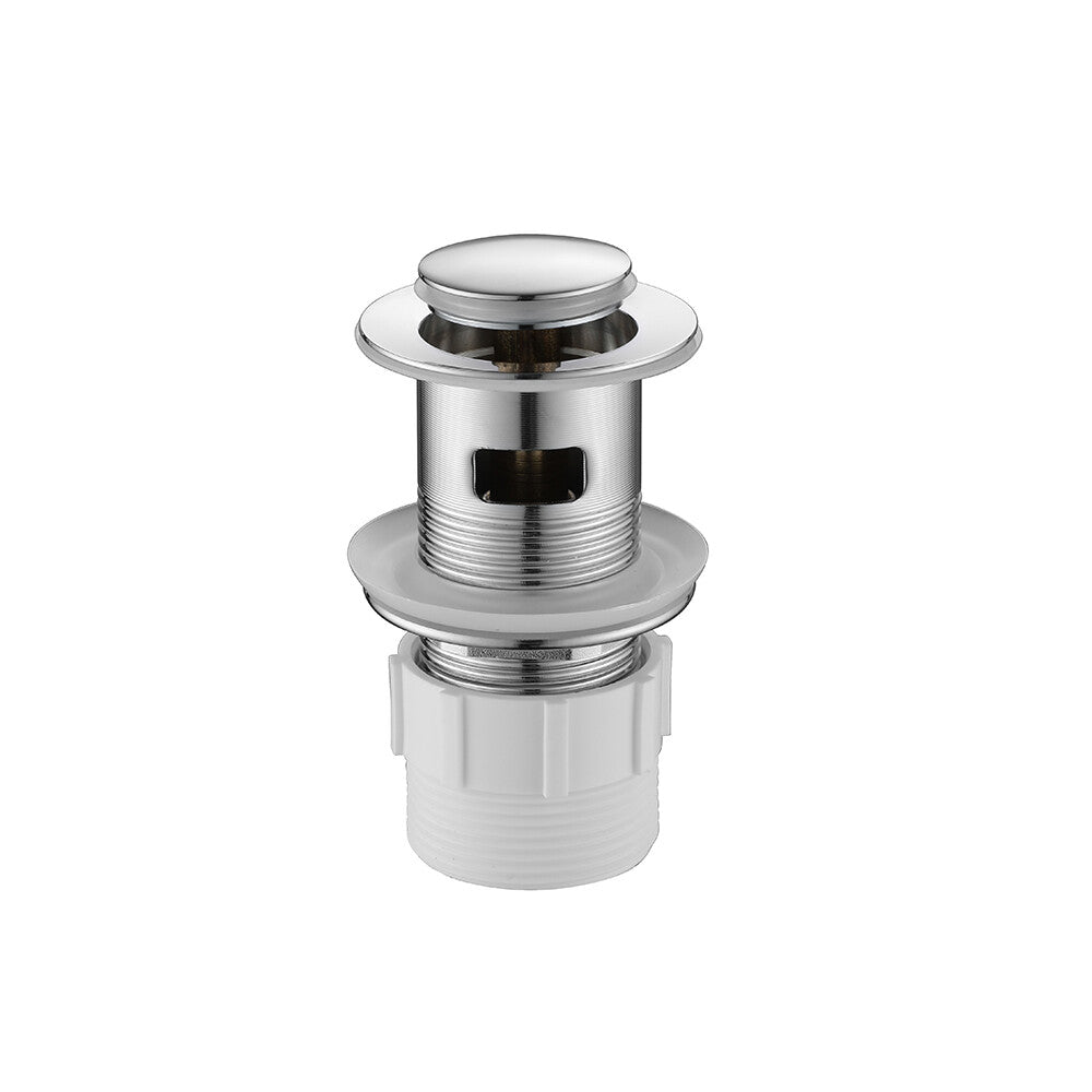 Decaura Bathroom Basin Mixer Tap and Pop Up Waste with Overflow Chrome Stainless