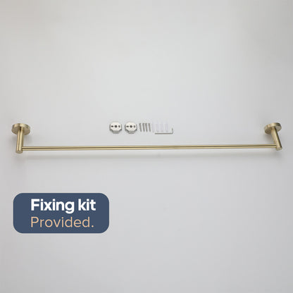 Towel Racks 600mm 750mm Toilet Roll Holder Robe Hook Chrome Black Brushed Gold