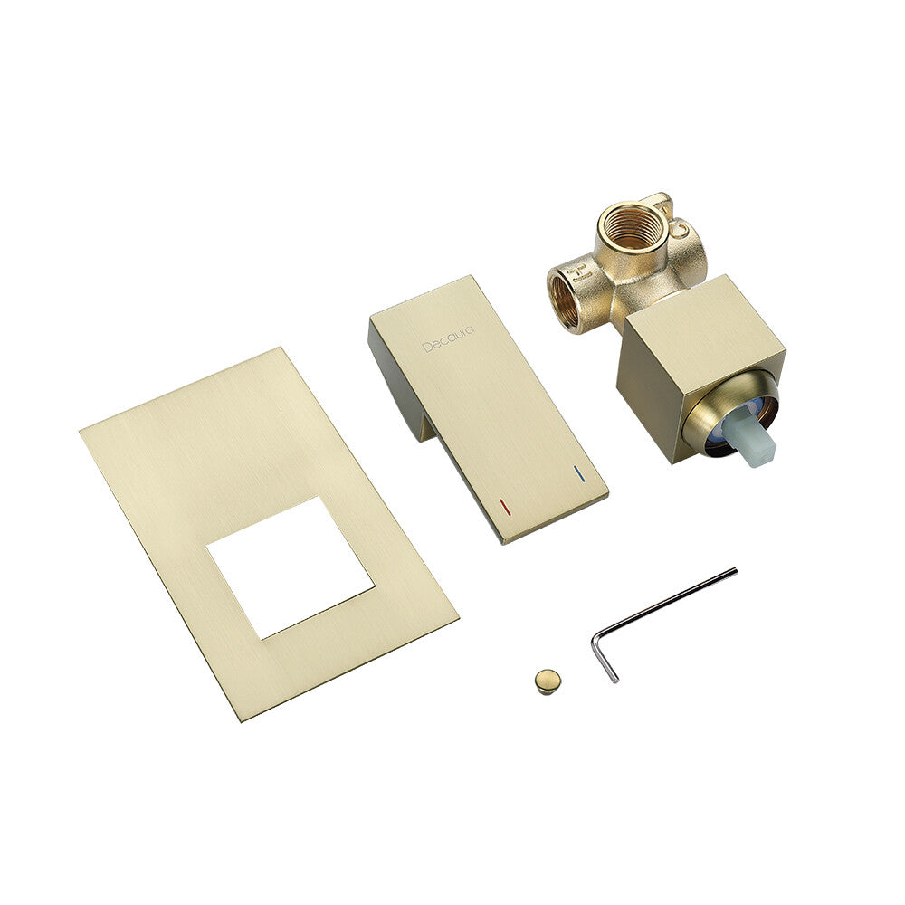 Decaura Shower Mixer Tap Square Brushed Gold/Chrome/Black Wall Mounted Tapware
