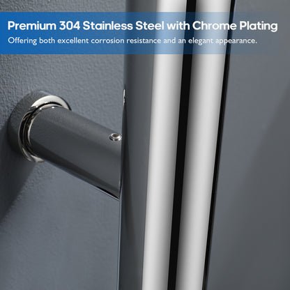 Decaura Heated Towel Rail Rack 304 Stainless Steel Freestanding/Wall Mounted