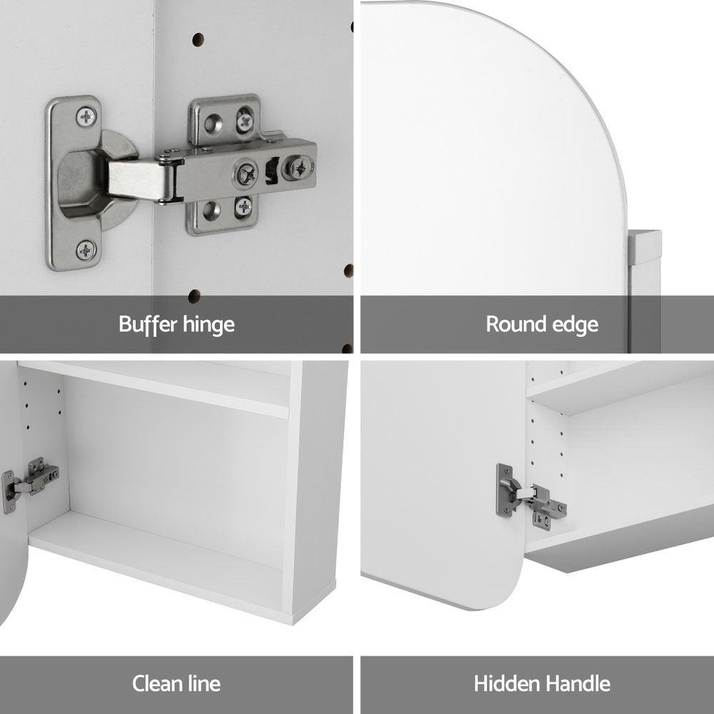 Cefito Bathroom Mirror Cabinet Medicine Shaving Arch Wall Hung 450x900mm White