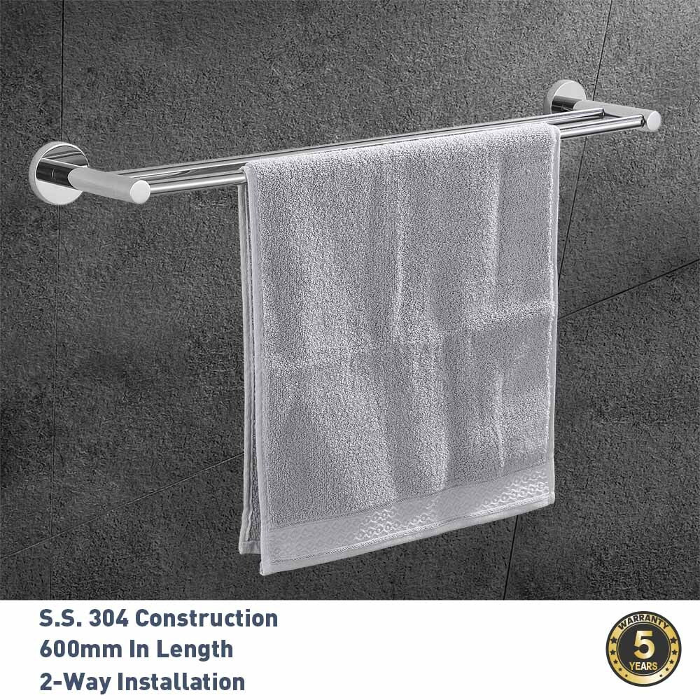 Decaura towel rail racks toilet roll holder robe hooks bathroom Accessories set