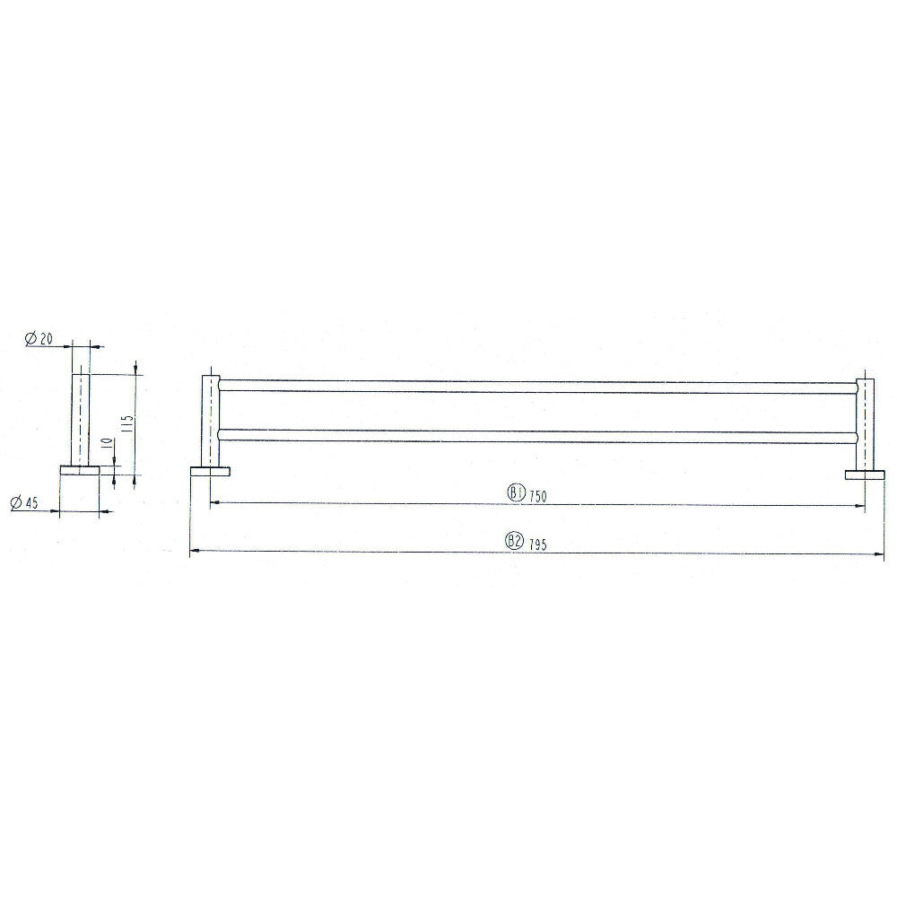 Decaura towel rail racks toilet roll holder robe hooks bathroom Accessories set