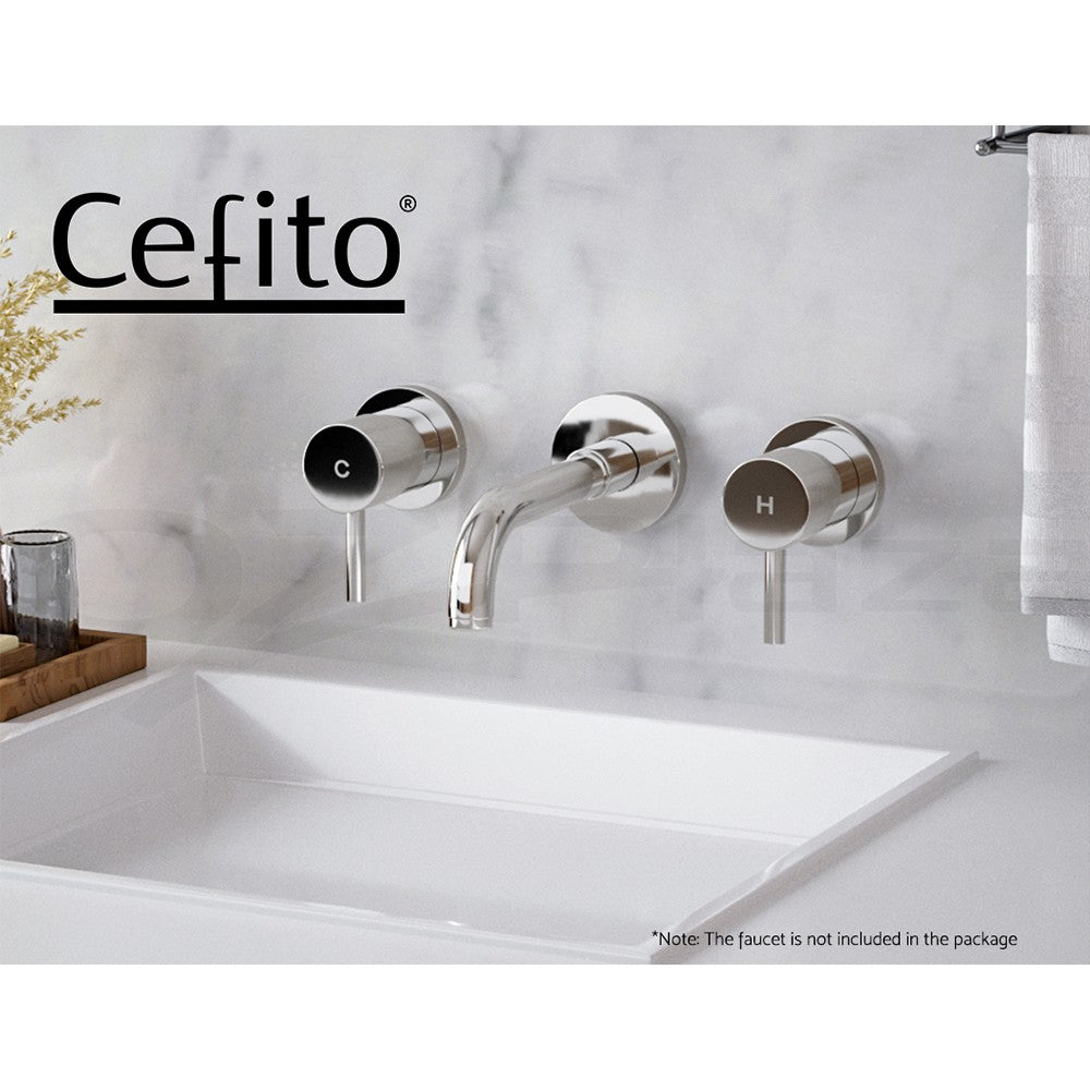 Cefito Bathroom Tap Shower Twin Tap Faucet Basin Sink Bath Swivel Chrome