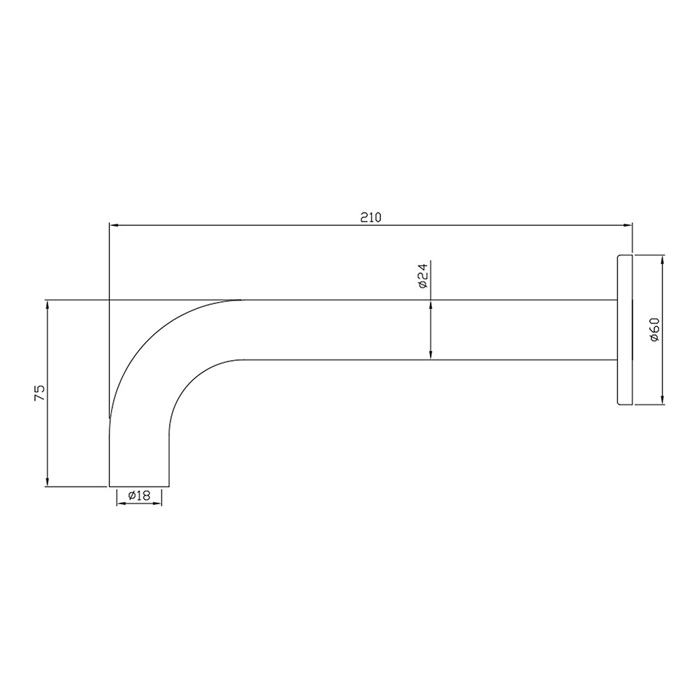 Decaura Bath Water Spout with Mixer Wall mount Brushed Gold Bathroom Brass Basin