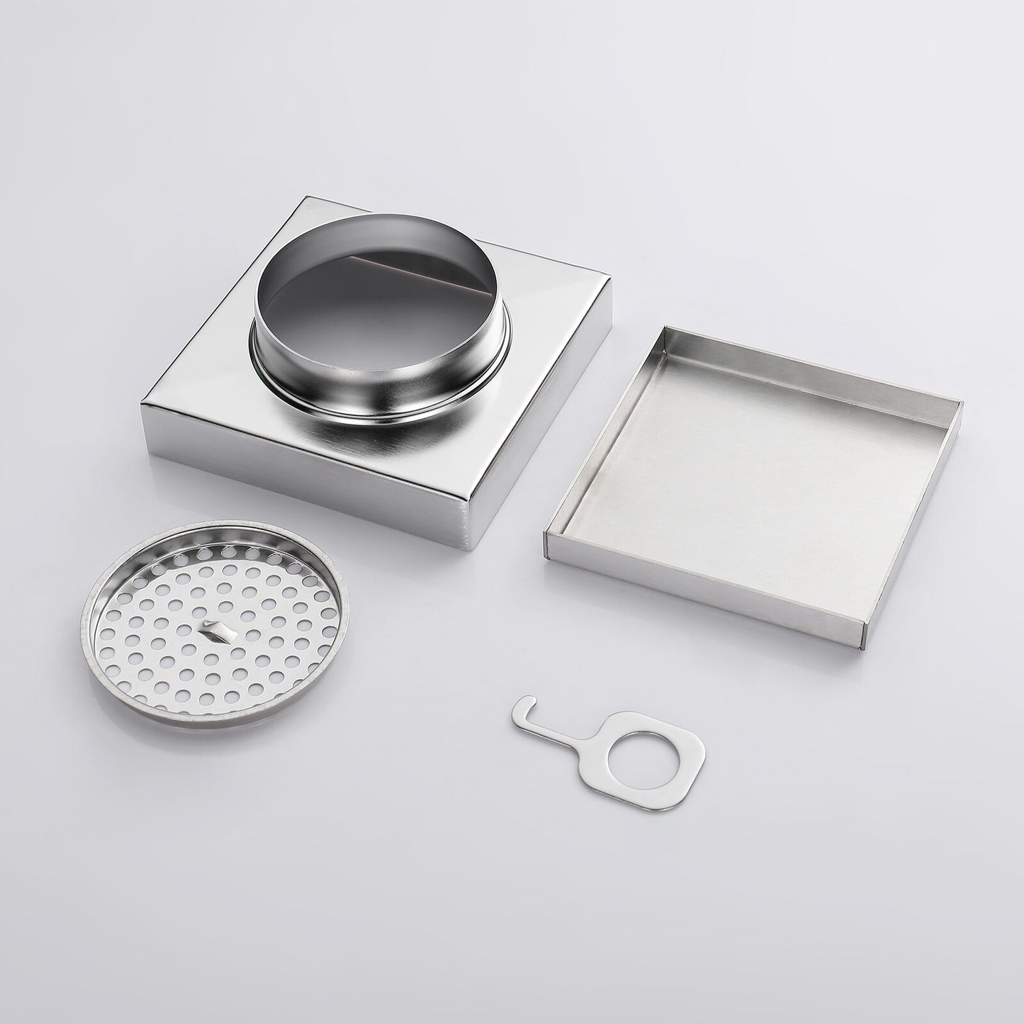 Tile Insert Square Shower Drain Grate 50mm/80mm Waste Outlet Brushed/Gold/Black