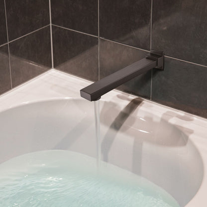 Simpuls Square Bath Spout Brass Basin Water Bathtub Shower Mixer Taps Black