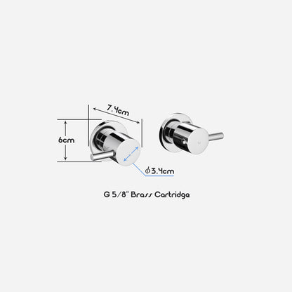 Decaura Hand Held Shower Head Set Handset 3-Mode Spray Chrome Shower Taps Mixer