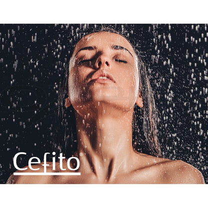 Cefito Shower Tap Bath Twin Taps Hot Cold Wall Basin Sink Vanity Brass Silver