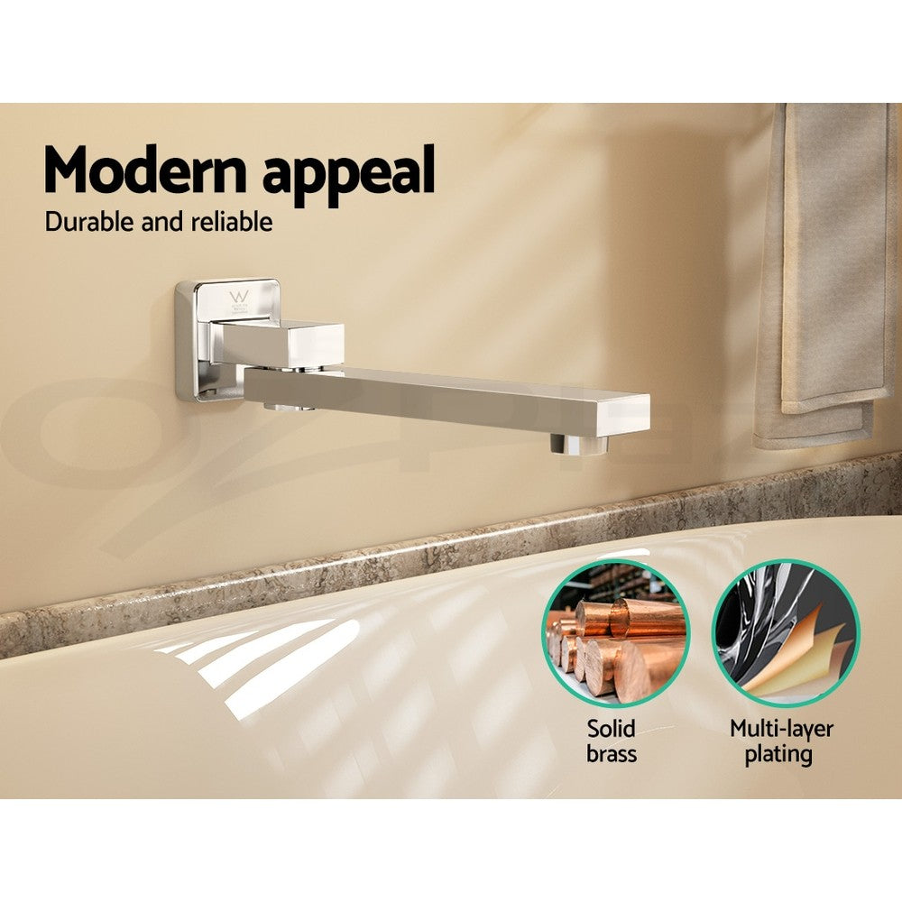 Cefito Bathroom Tap Wall Bath Spout 180 Swivel Bathtub Shower Square Chrome