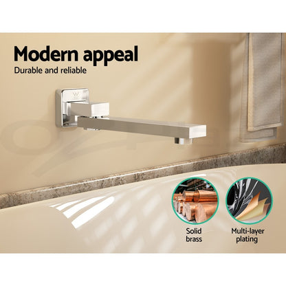 Cefito Bathroom Tap Wall Bath Spout 180 Swivel Bathtub Shower Square Chrome