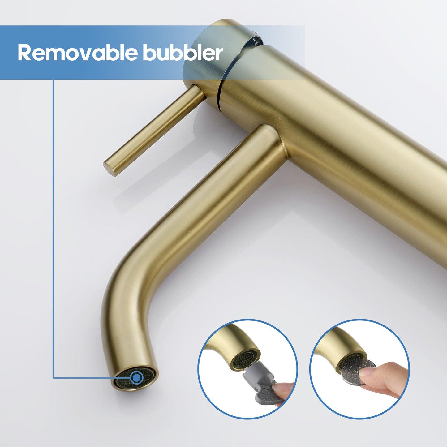 Decaura Bath Basin Mixer Tap Vanity Faucet Single Handle Tapware with Pop Waste