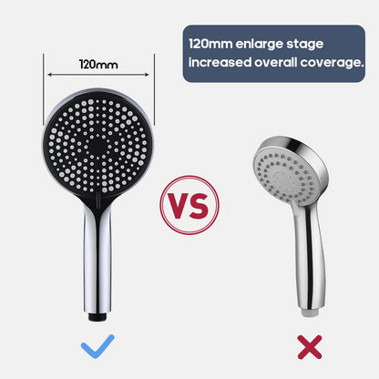 Decaura Round/Square Hand Held Shower Head 3/4/5-Mode Spray with Shower Hose