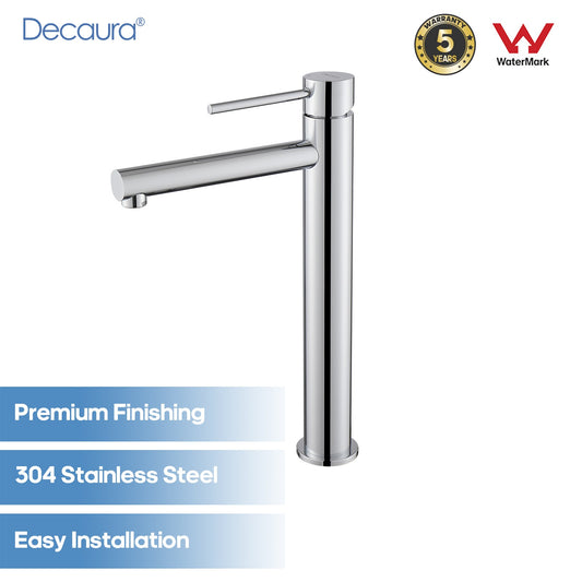 Decaura Tall Bathroom Basin Mixer Tap Vanity Faucet Chrome for Countertop Basin