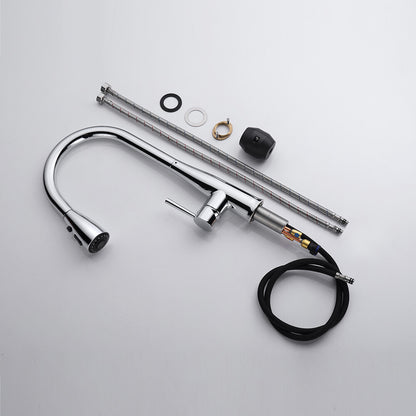 Decaura Tall Kitchen Tap Sink Mixer Laundry Faucet Pull Out Chrome 3-Mode Spray