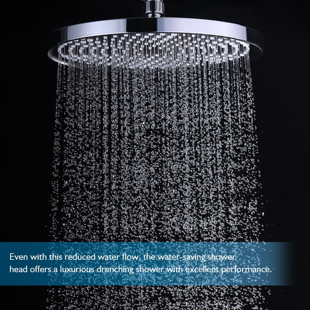 Decaura 10" Rain Shower Head Set Gooseneck Arm Round Wall Tapware Shower Taps
